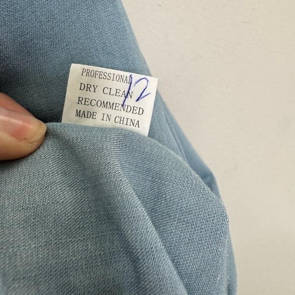 Zilcremo Casual Blue Denim Button Up Mini Shirt Dress - Picture 6 of 8